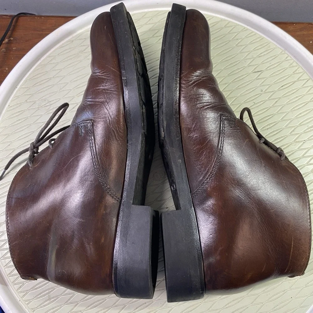 LOTTUSSE Men's Brown Leather Chukka Ankle Dress‎ Boots Made In Spain US 8/EUR 41